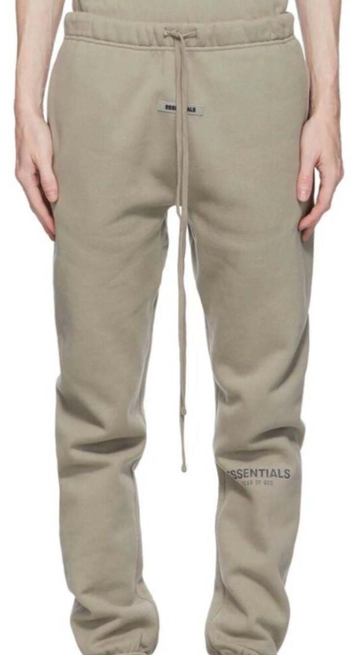 Fear of God Essentials Fleece Lounge Sweatpants in Olive - drawstring missing